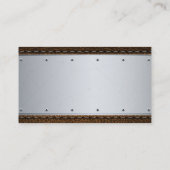 Carte De Visite Rivets métalliques | Plan En Cuir (Dos)