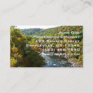 Carte De Visite Rivière Ohiopyle en automne II Pennsylvanie Automn