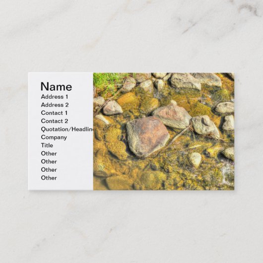 Carte De Visite Rivières Rocks (Devant)