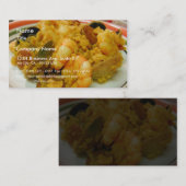 Carte De Visite Riz de saucisses de palourdes de crevette de (Devant / Derrière)
