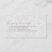 Carte De Visite Robe Brown rose et blanche Mariage et dentelle Vin (Dos)