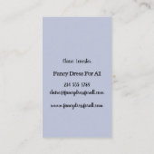 Carte de visite Robe chic. (Dos)