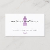 Carte De Visite Robe d'aquarelle violette Mannequin Boutique de mo (Devant)