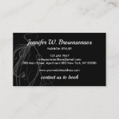 Carte De Visite Robe de mariée de Mariage noir (Dos)