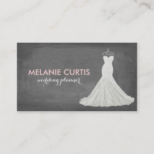 Carte De Visite Robe de mariée fabuleuse sur tableau noir