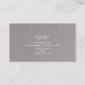 Carte De Visite Robe de Mariée Glamour Moderne Chic Mariage (Dos)