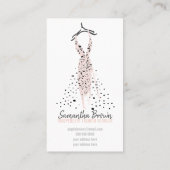 Carte De Visite Robe de mode rose blush sur cintre (Dos)
