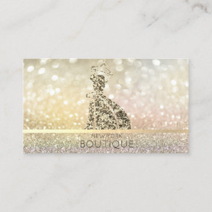 Carte De Visite Robe élégante moderne avec effet bokeh et paillett