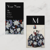 CARTE DE VISITE ROBE FLEURIE/LADY ÉLÉGANTE AVEC FLEURS BLANCHES NO (Devant / Derrière)