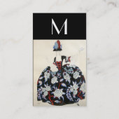 CARTE DE VISITE ROBE FLEURIE/LADY ÉLÉGANTE AVEC FLEURS BLANCHES NO (Dos)