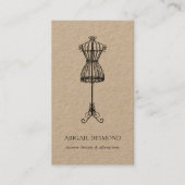 Carte De Visite Robe Kraft Wire Forme Seamstress Couture Altératio (Devant)