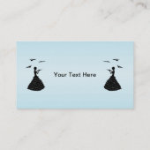 Carte De Visite Robe Lady Ruffled Fancy Doses en Silhouette Noire (Dos)