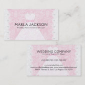 Carte De Visite Robe Mariage blanche dentelle rose (Devant / Derrière)