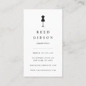 Carte De Visite Robe rose Gold | Concepteur de tailles Seamstress (Dos)