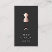Carte De Visite Robe rose Gold | Concepteur de tailles Seamstress (Devant)