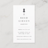 Carte De Visite Robe rose Gold | Concepteur de tailles Seamstress (Dos)