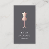 Carte De Visite Robe rose Gold | Concepteur de tailles Seamstress (Devant)
