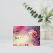 CARTE DE VISITE ROBE ROSE MUSICALE (Debout devant)