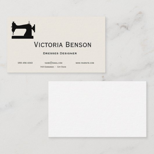 Carte De Visite Robes de créateurs (Devant / Derrière)