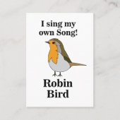 Carte De Visite Robin Bird Funny Quote (Devant)
