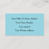 Carte De Visite Robin Egg Blue Hair Makeup Script professionnel (Dos)