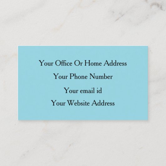 Carte De Visite Robin Egg Blue Hair Makeup Script professionnel (Dos)