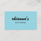 Carte De Visite Robin Egg Blue Hair Makeup Script professionnel (Devant)