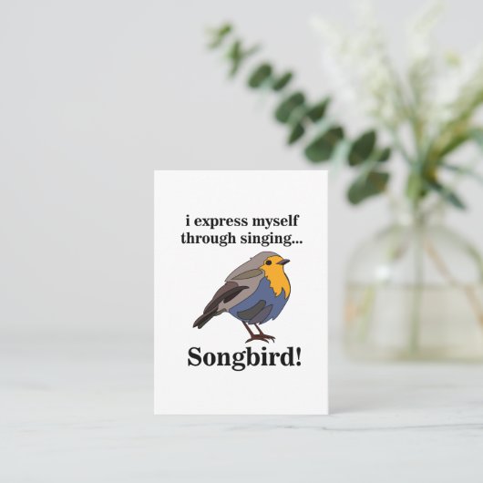 Carte De Visite Robin Red Breast (Debout devant)