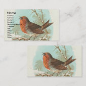 Carte De Visite Robin Vintage (Devant / Derrière)