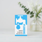 Carte De Visite Robinet de plomberie à fuite élégant (Debout devant)