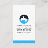 Carte De Visite Robinet de plomberie à fuite élégant (Dos)