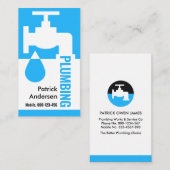 Carte De Visite Robinet de plomberie à fuite élégant (Devant / Derrière)