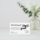 Carte De Visite Robinet d'eau de plomberie (Debout devant)