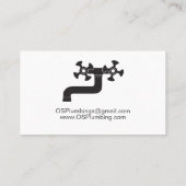 Carte De Visite Robinet d'eau de plomberie (Dos)