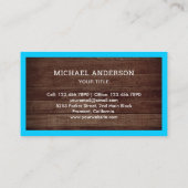 Carte De Visite Robinet d'eau de plomberie de Handyman Bois Rustiq (Dos)