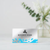 Carte De Visite Robinet d'eau de plomberie de Handyman Plomber en  (Debout devant)