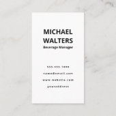 Carte De Visite Robinets de bière | Verres à shot (Dos)