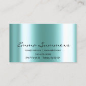 Carte De Visite Robin's oeuf Blue Drips Parties scintillant de Per (Dos)