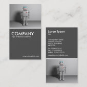 Carte De Visite Robot - 70pc Grey (Devant / Derrière)