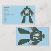 Carte De Visite Robot - affaires (Devant / Derrière)