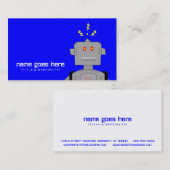 Carte De Visite robot bleu (Devant / Derrière)