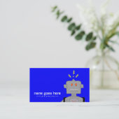 Carte De Visite robot bleu (Debout devant)