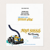 Carte De Visite Robot de nettoyage futuriste de piscine (Extérieur déplié)