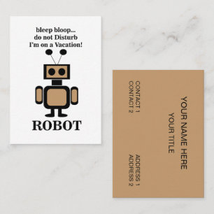 Carte De Visite Robot Robotique Drôle