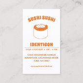 Carte De Visite robot sushi (Dos)