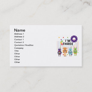 Carte De Visite Robot T-shirts et cadeaux d'anniversaire 3e