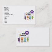 Carte De Visite Robot T-shirts et cadeaux d'anniversaire 4e (Devant / Derrière)