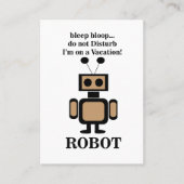 Carte De Visite Robotique Robotique Drôle (Devant)