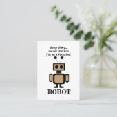 Carte De Visite Robotique Robotique Drôle (Debout devant)