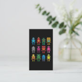 Carte De Visite Robots cadeau Robotik Retro jouet plaisanter (Debout devant)